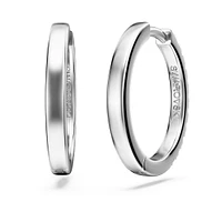Eternity hoop earrings, Lab-grown diamonds 0.5 ct tw, Round shape, Sterling silver by SWAROVSKI