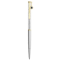 Crystalline Silk ballpoint pen, Evil eye, Gold tone, Mixed metal finish by SWAROVSKI