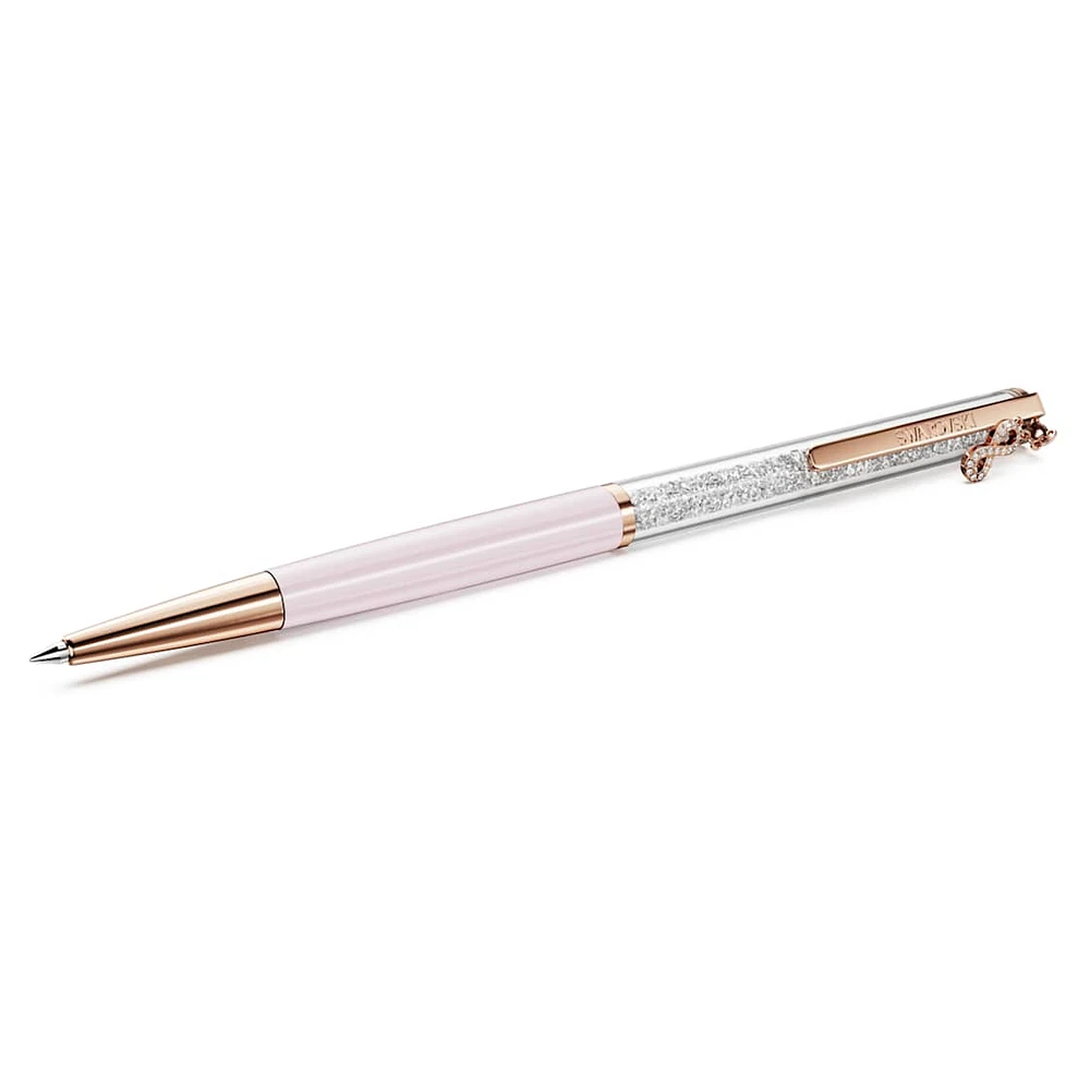 Crystalline Silk ballpoint pen, Infinity, Pink lacquered, rose gold-tone plated by SWAROVSKI