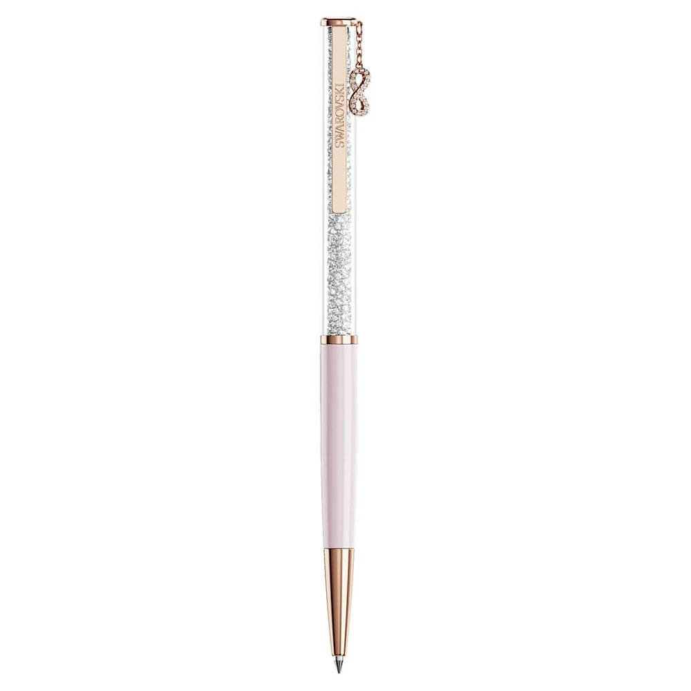 Crystalline Silk ballpoint pen, Infinity, Pink lacquered, rose gold-tone plated by SWAROVSKI
