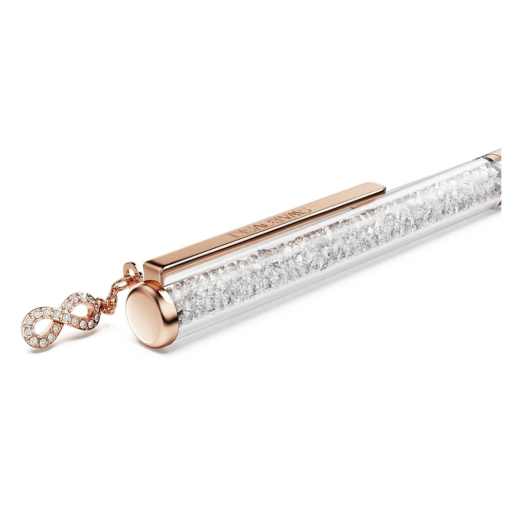 Crystalline Silk ballpoint pen, Infinity, Pink lacquered, rose gold-tone plated by SWAROVSKI