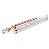 Crystalline Silk ballpoint pen, Infinity, Pink lacquered, rose gold-tone plated by SWAROVSKI
