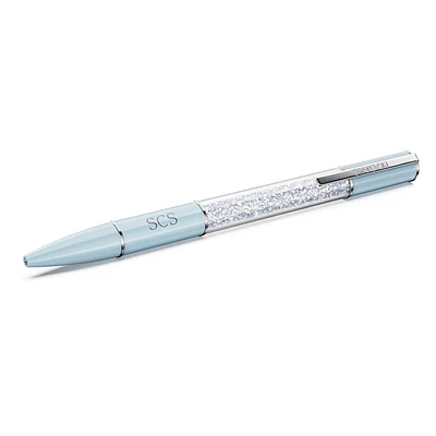 Crystalline Lustre SCS Exclusive ballpoint pen, Blue, Chrome plated by SWAROVSKI