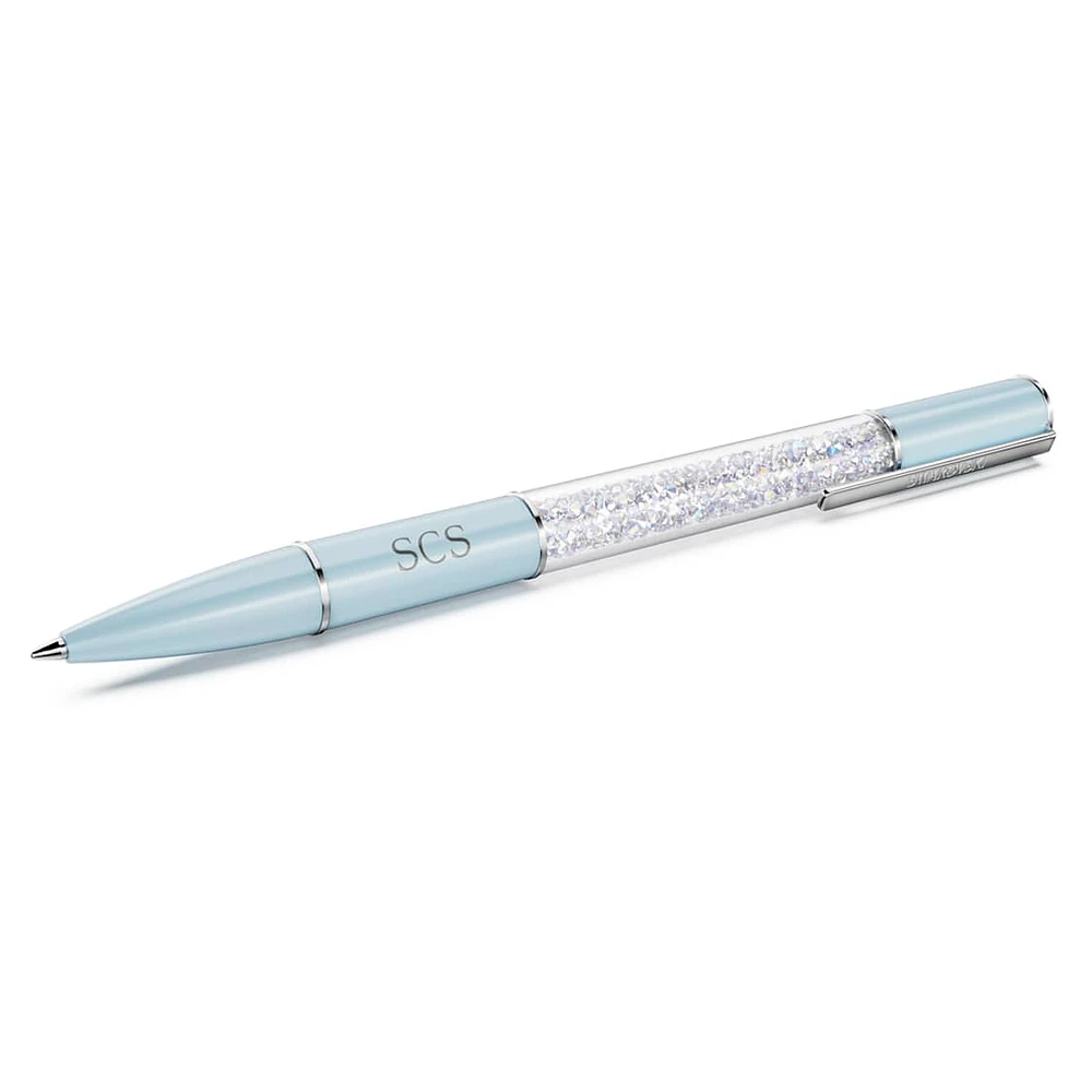 Crystalline Lustre SCS Exclusive ballpoint pen, Blue, Chrome plated by SWAROVSKI