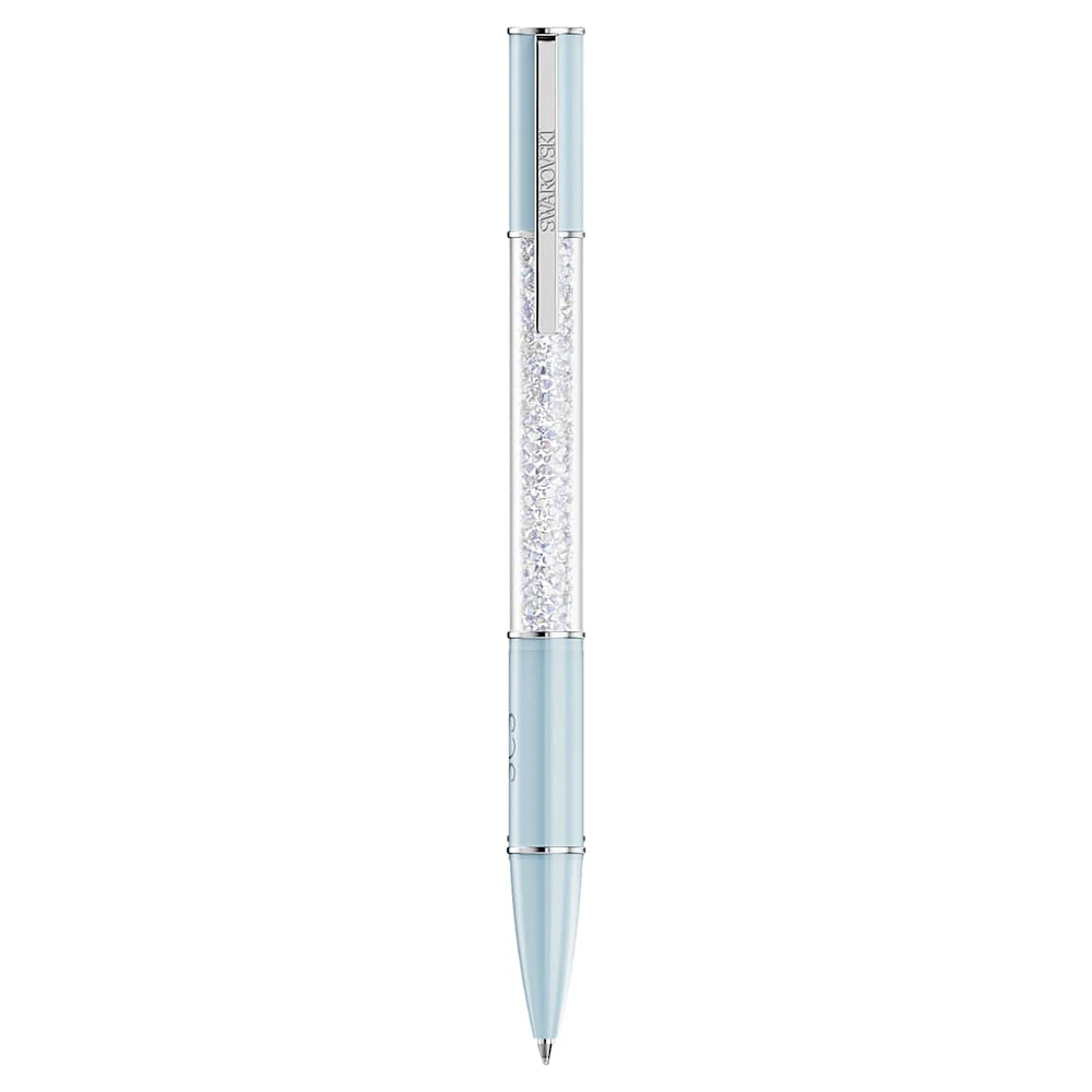 Crystalline ballpoint pen, Blue, Chrome plated by SWAROVSKI