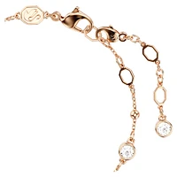 Imber bracelet, Round cut, White, Rose gold-tone plated by SWAROVSKI