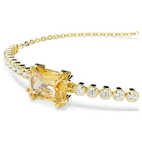 Matrix Tennis bracelet, Mixed cuts, Caramel, Gold-tone plated by SWAROVSKI