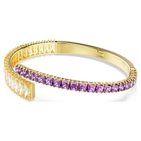 Matrix bangle, Mixed cuts, Multicoloured, Gold-tone plated by SWAROVSKI