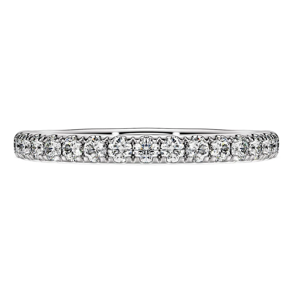 Eternity band ring, Lab-grown diamonds 0.43 ct tw, Round shape, Sterling silver by SWAROVSKI