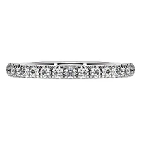 Eternity band ring, Lab-grown diamonds 0.43 ct tw, Round shape, Sterling silver by SWAROVSKI