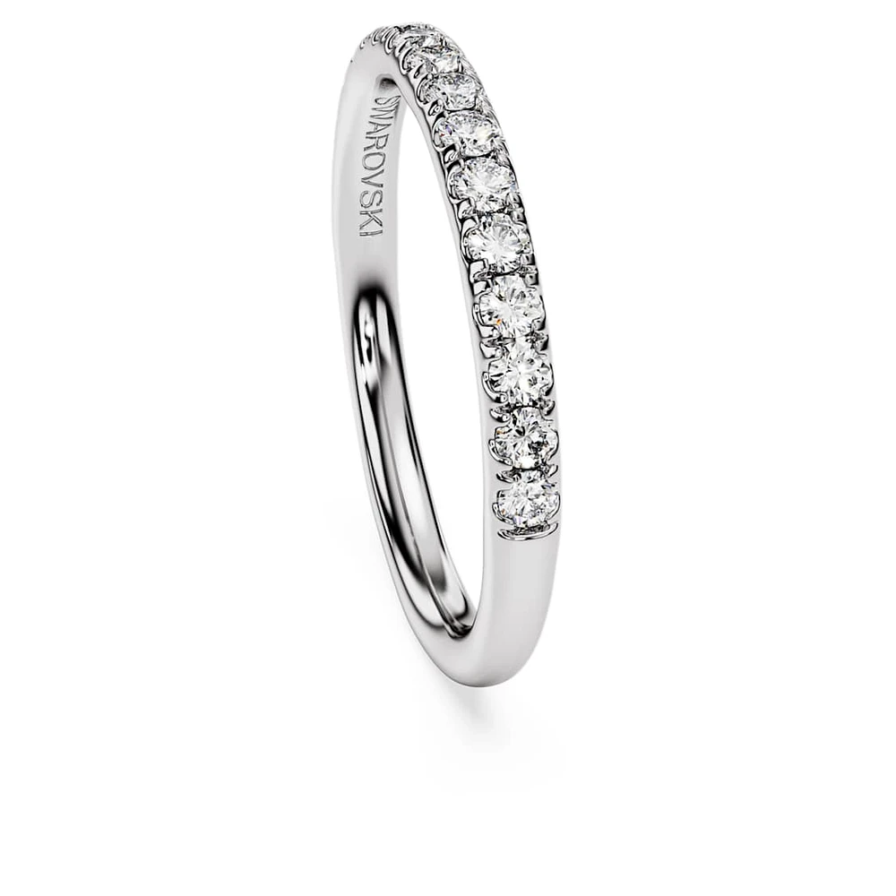 Eternity band ring, Lab-grown diamonds 0.43 ct tw, Round shape, Sterling silver by SWAROVSKI