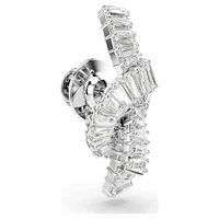 Matrix tack pin, Baguette cut, Knot, White, Rhodium plated by SWAROVSKI