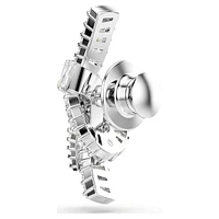 Matrix tack pin, Baguette cut, Knot, White, Rhodium plated by SWAROVSKI