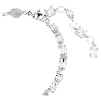 Mesmera bracelet, Mixed cuts, White, Rhodium plated by SWAROVSKI