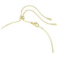 Constella necklace, Mixed cuts, Green, Gold-tone plated by SWAROVSKI