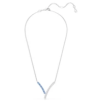 Matrix pendant, Mixed cuts, Blue, Rhodium plated by SWAROVSKI