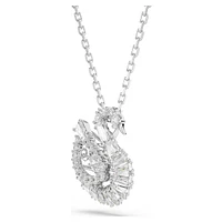 Swan pendant, Mixed cuts, Swan, White by SWAROVSKI