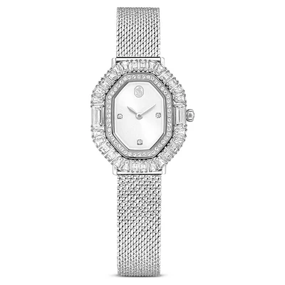 Matrix Octagon watch, Metal bracelet, Silver Tone, Stainless steel by SWAROVSKI