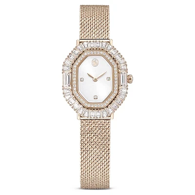 Matrix Octagon watch, Metal bracelet, gold tone
