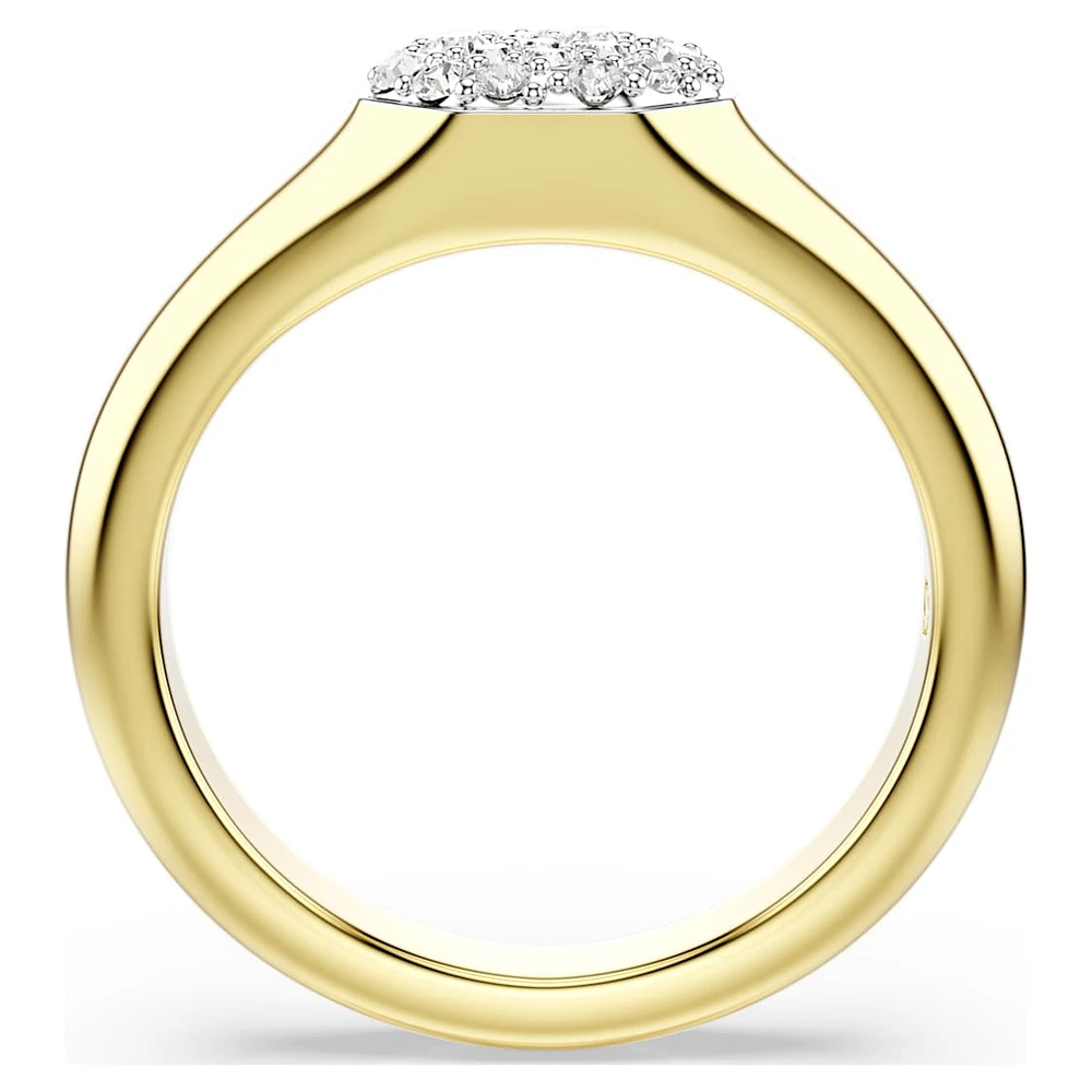 Dextera ring, Mixed cuts, White, Gold-tone plated by SWAROVSKI