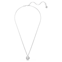 Dextera pendant, Round cut, White, Rhodium plated by SWAROVSKI
