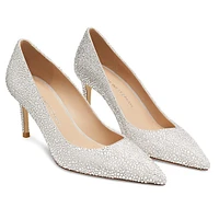 Stuart WEITZMAN Power Shine pump, White by SWAROVSKI