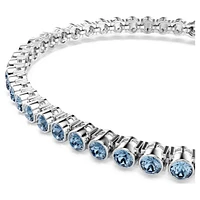 Imber Emily Tennis bracelet, Round cut, Blue, Rhodium plated by SWAROVSKI