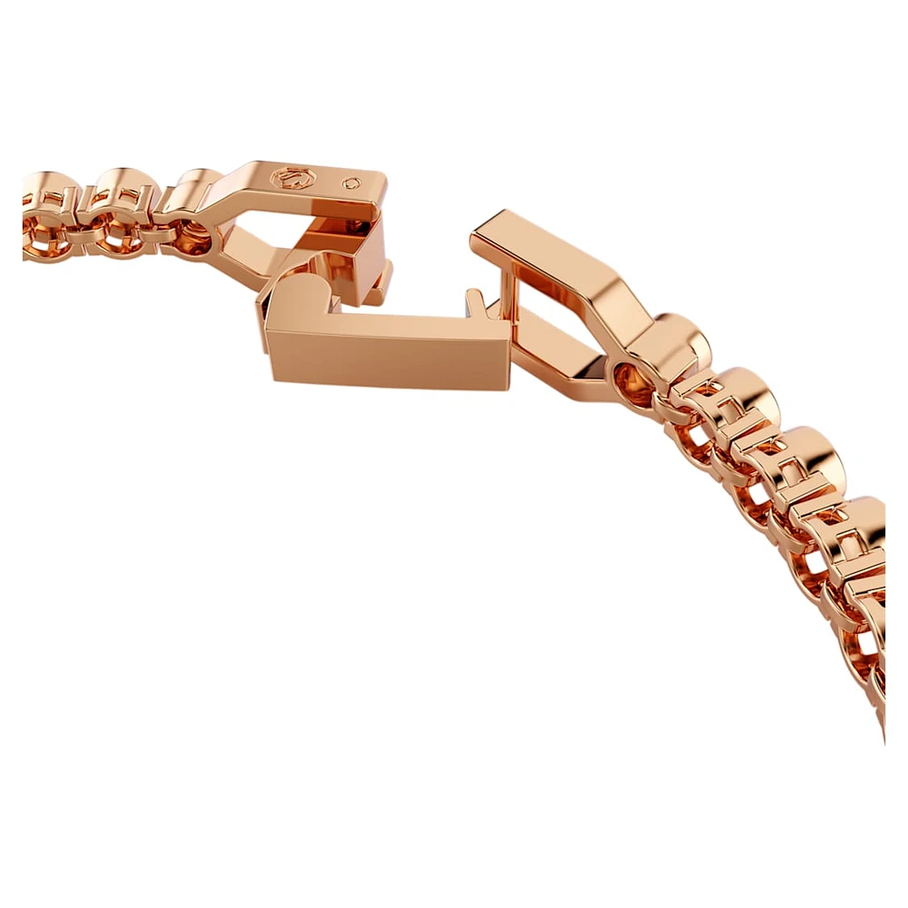 Imber Emily Tennis bracelet, Round cut, Black, Rose gold-tone plated by SWAROVSKI