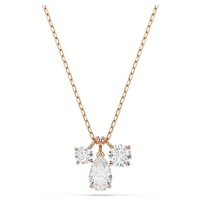 Mesmera pendant, Mixed cuts, White, Rose gold-tone plated by SWAROVSKI