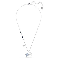 Symbolica pendant, Star, Blue, Rhodium plated by SWAROVSKI