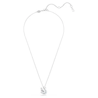 Swan pendant, Mixed cuts, Swan, Blue by SWAROVSKI