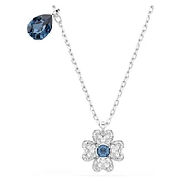 Symbolica set, Clover, Blue, Rhodium plated by SWAROVSKI