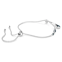 Symbolica bracelet, Wings, Blue, Rhodium plated by SWAROVSKI