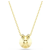 Bella V pendant, Round cut, Green, Gold-tone plated by SWAROVSKI