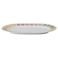 Idyllia platter, Porcelain, Crystal print motif, gemstone, Large, Multicoloured by SWAROVSKI