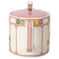 Idyllia teapot, Porcelain, Crystal print motif, flycatcher, Small, Multicoloured by SWAROVSKI
