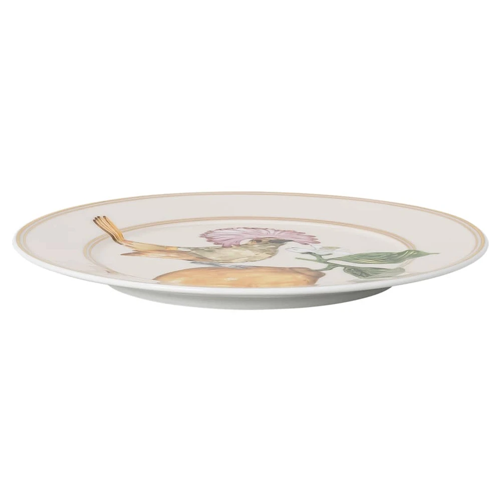 Idyllia bread plate, Porcelain, Crystal print motif, flycatcher, Multicoloured by SWAROVSKI