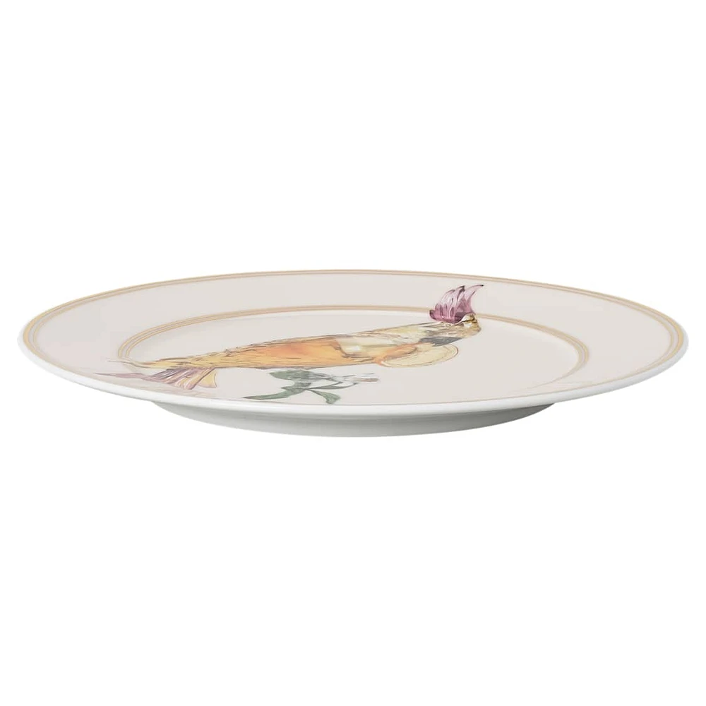 Idyllia bread plate, Porcelain, Crystal print motif, cockatoo, Multicoloured by SWAROVSKI