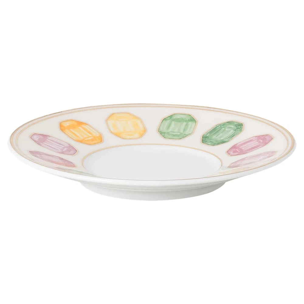 Idyllia espresso cup with saucer, Porcelain, Crystal print motif, citron, Multicoloured by SWAROVSKI
