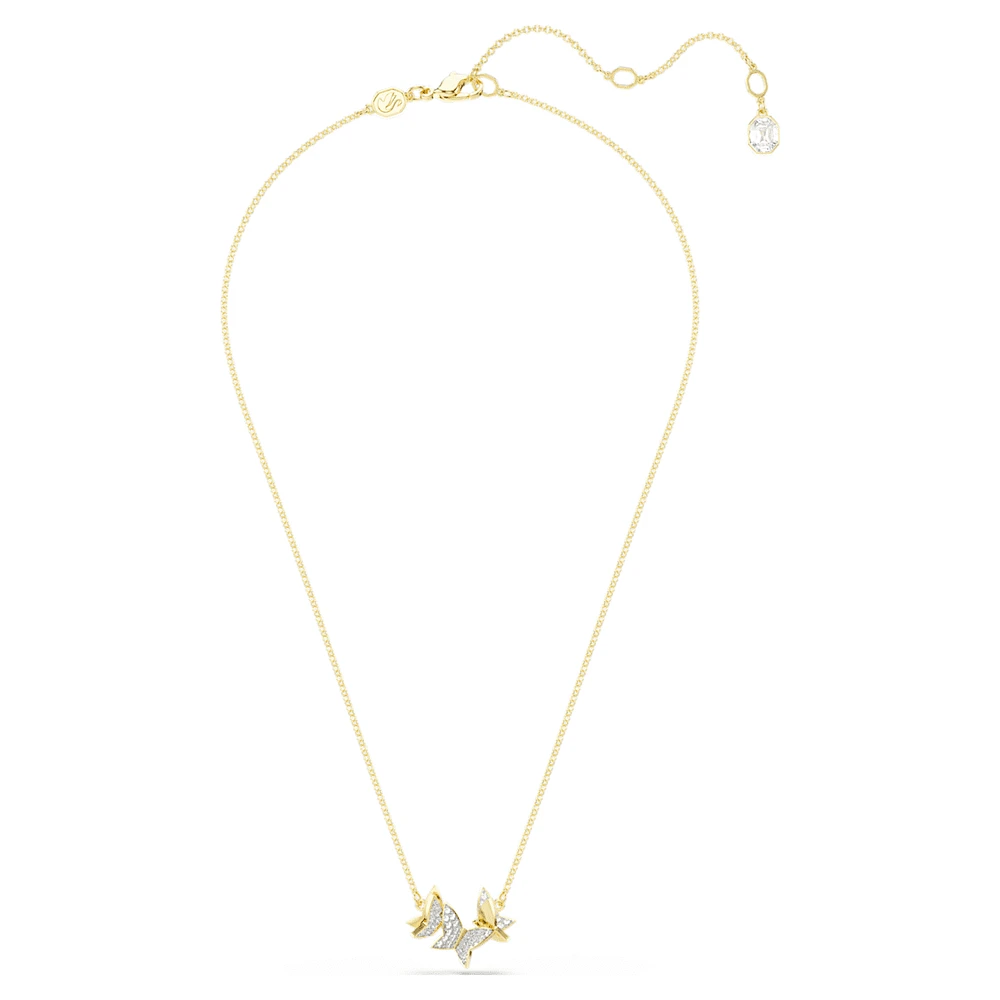 Idyllia Lilia necklace, Butterfly, White