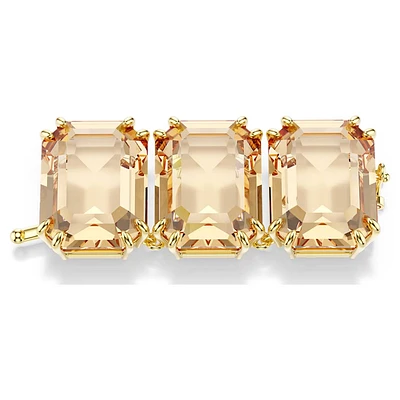 Millenia extender, Octagon cut, Caramel, Gold-tone plated by SWAROVSKI