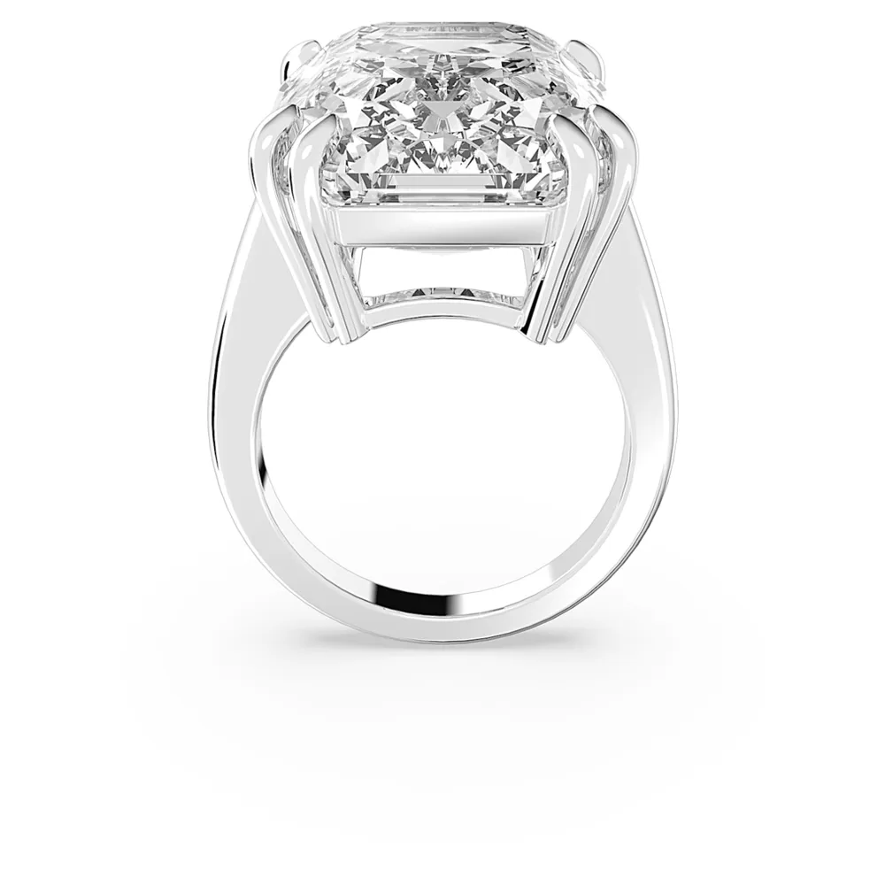 Mesmera cocktail ring, Octagon cut, White
