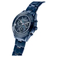 Octea Lux Sport watch, Swiss Made, Metal bracelet, Blue, Blue finish by SWAROVSKI