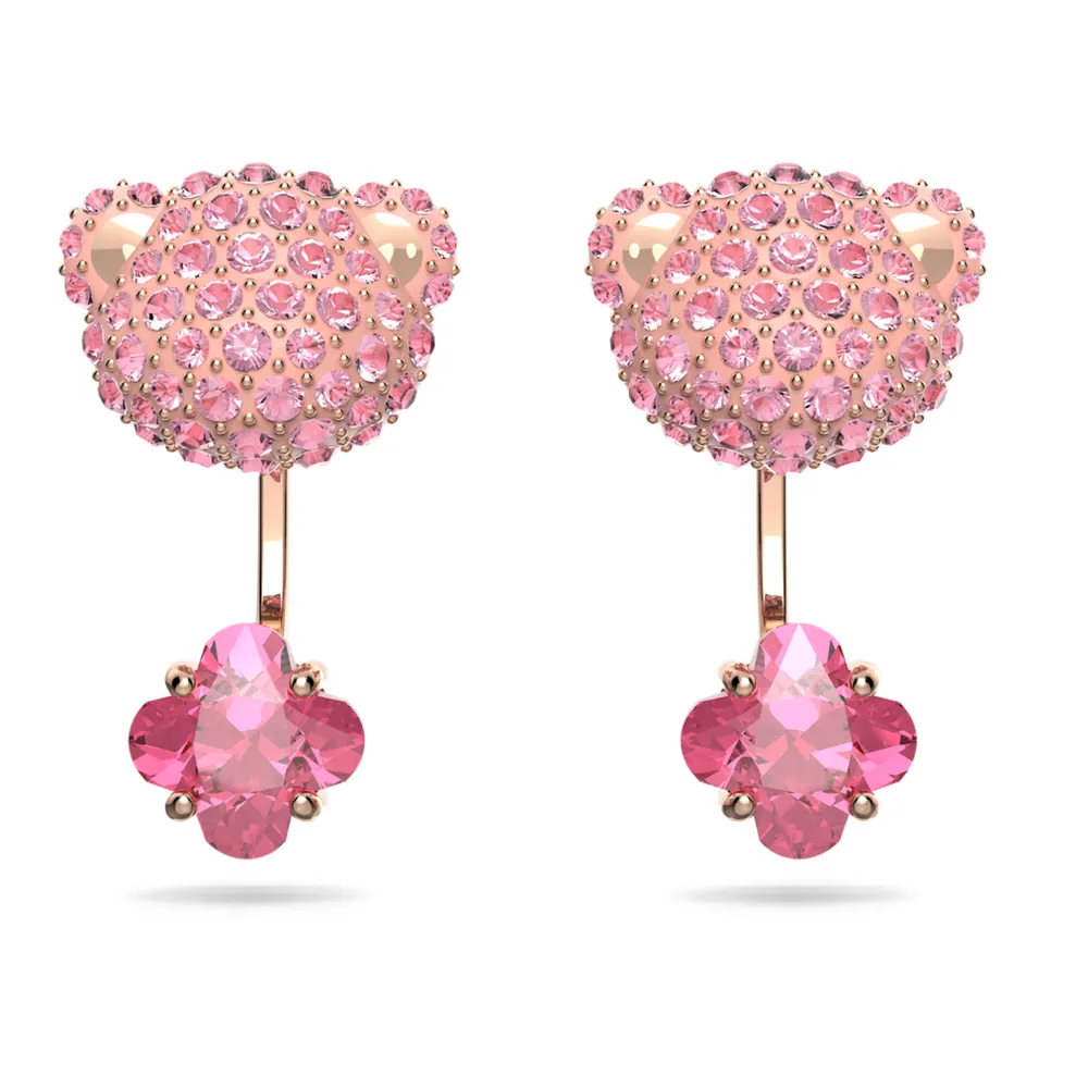 Swarovski Teddy earring jackets, Bear, Pink, Rose gold-tone plated by  SWAROVSKI | Mall of America®