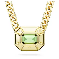 Millenia pendant, Octagon cut, Green, Gold-tone plated by SWAROVSKI