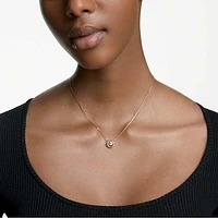 Swarovski Sparkling Dance necklace, Round cut, White, Rose gold-tone plated by SWAROVSKI