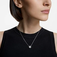 Swarovski Sparkling Dance necklace, Round cut, White, Rhodium plated by SWAROVSKI