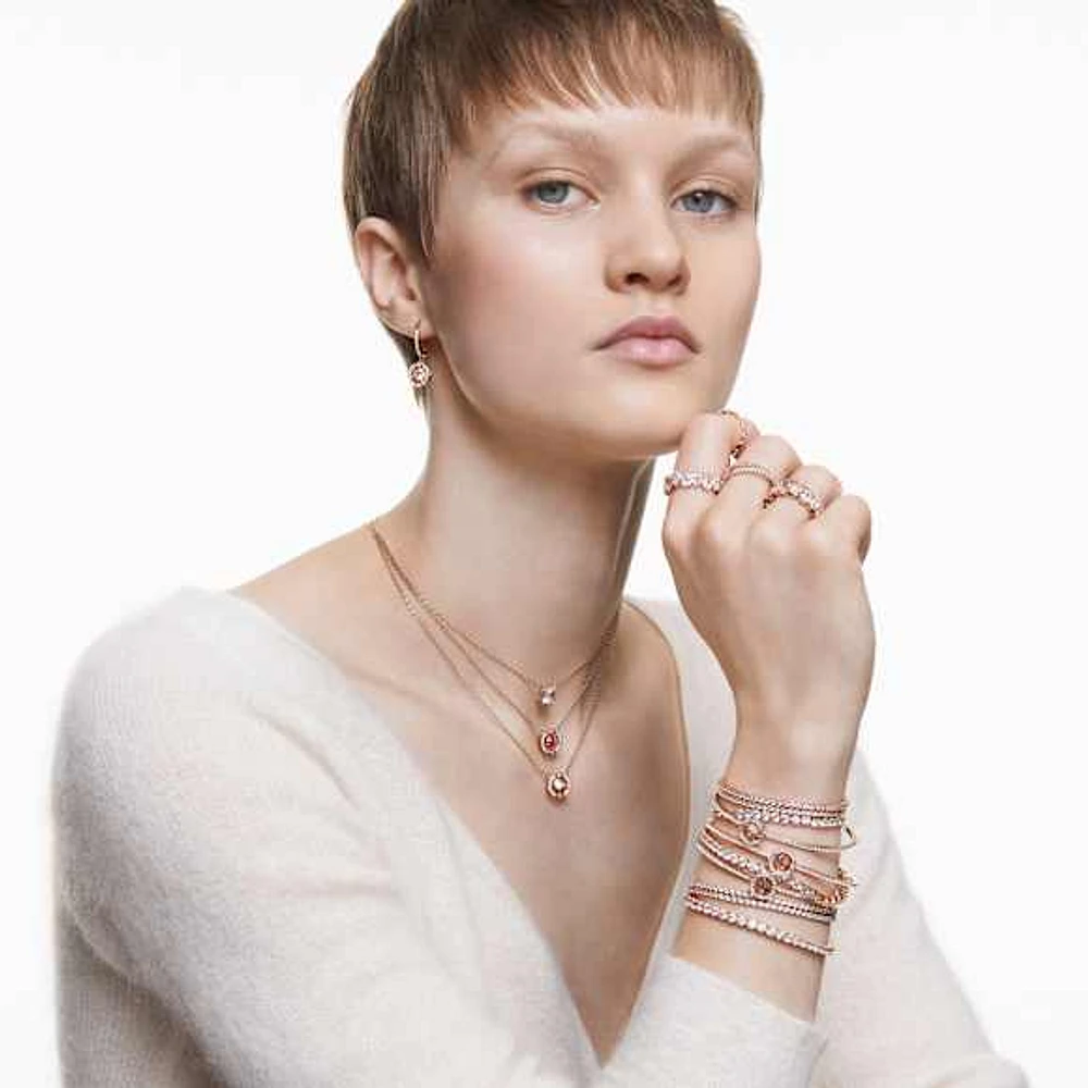 Vittore ring, Marquise cut, White, Rose gold-tone plated by SWAROVSKI