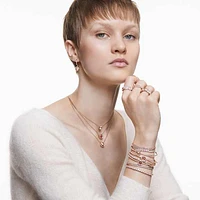 Vittore ring, Marquise cut, White, Rose gold-tone plated by SWAROVSKI