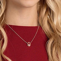 Swarovski Sparkling Dance necklace, Round cut, Oval shape, White, Rose gold-tone plated by SWAROVSKI